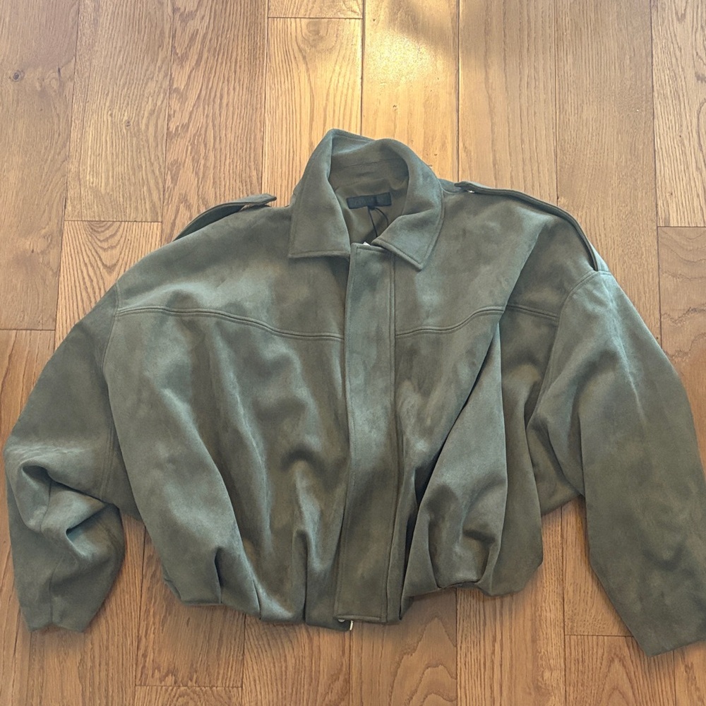 Zara Olive Bomber Jacket